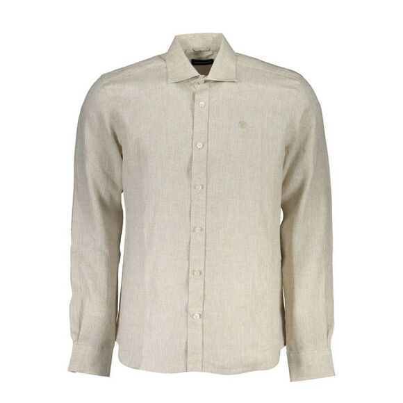 North Sails Beige Linen Men Men's Shirt